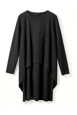 COS Double Layer Black Dress – XS Long Sleeve, Avant Garde, Minimalist Capsule
